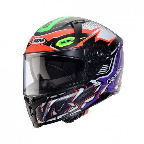 Caberg Avalon X Gurkha Matt Blk/Orange Fluo/Green Fluo/Purple Helmet - 