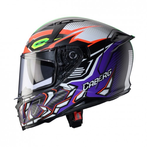 Caberg Avalon X Gurkha Matt Blk/Orange Fluo/Green Fluo/Purple Helmet - 