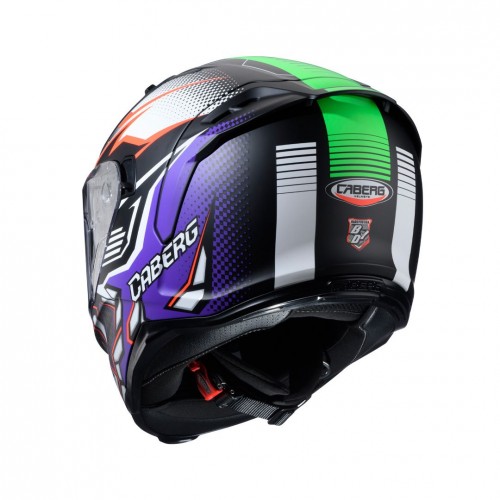 Caberg Avalon X Gurkha Matt Blk/Orange Fluo/Green Fluo/Purple Helmet - Caberg Avalon X Gurkha Matt Blk/Orange Fluo/Green Fluo/Purple Helmet -