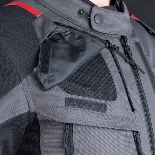 Oxfrod Rockland MS Jkt Charcoal Blk Red - Oxfrod Rockland MS Jkt Charcoal Blk Red -