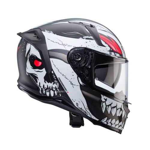 Caberg Avalon X Punk Matt Grey/Black/Red Full Face Helmet - Caberg Avalon X Punk Matt Grey/Black/Red Full Face Helmet -