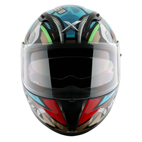 Axor Street Full Face Helmet - Bobby Black Blue Gloss Axor Street Full Face Helmet - Bobby Black Blue Gloss