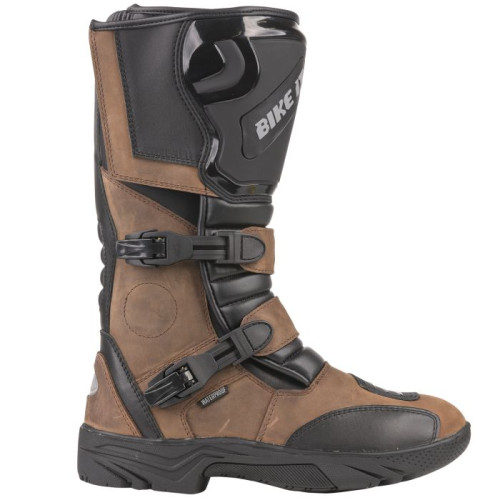 Bike It 'Triple-Black' Motorcycle Adventure Boots (Brown)__