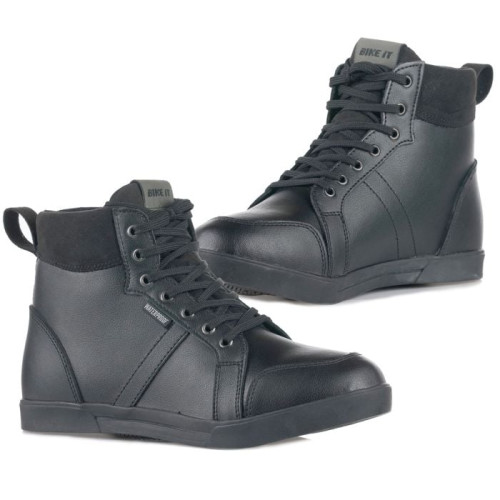 Bike It 'Sneeka' Low-Cut Waterproof Leather Motorcycle Boots__