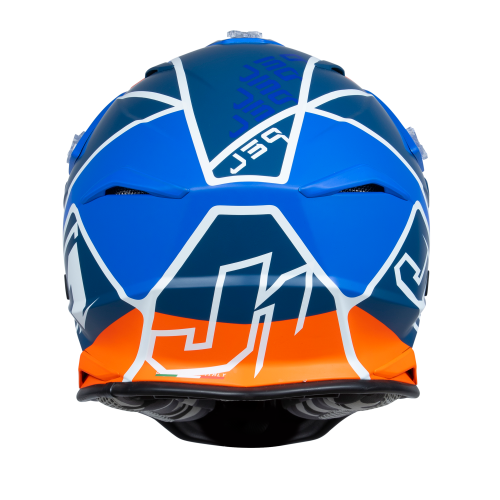 Just1 J39 Motocross Helmet Thruster White Fluo Orange Blue Just1 J39 Motocross Helmet Thruster White Fluo Orange Blue