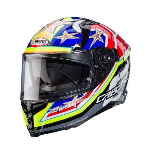 Caberg Avalon X Track Black/Yellow/Red/Blue Helmet - 