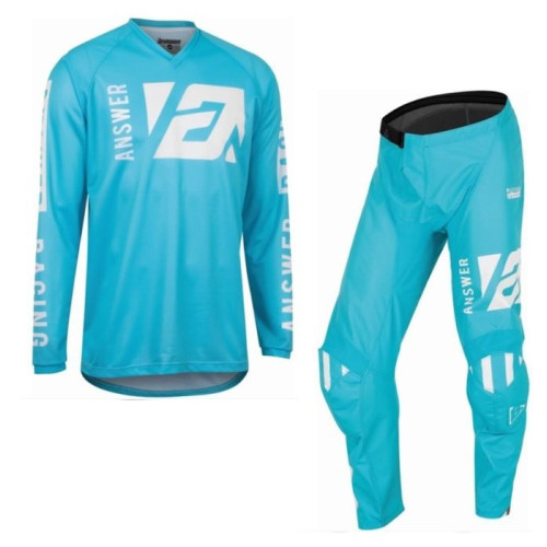 Answer Syncron Merge Motocross Pant & Jersey Kit Astana/White, Jersey S, Pants 28