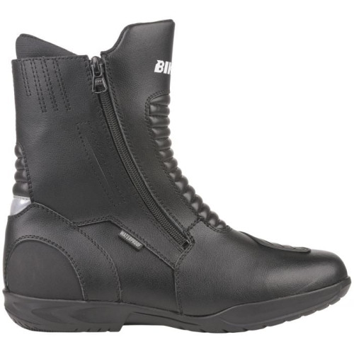 Bike It 'Preto' Black Mid Length Waterproof Motorcycle Boot__
