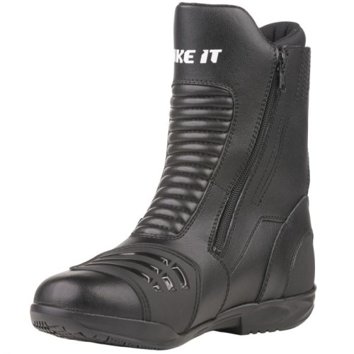Bike It 'Preto' Black Mid Length Waterproof Motorcycle Boot__ Bike It 'Preto' Black Mid Length Waterproof Motorcycle Boot__