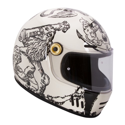 Merlin Revival Vintage Full Face Helmet – Versus Off White