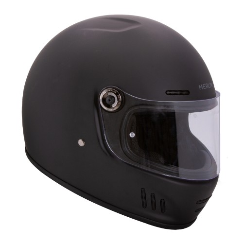 Merlin Revival Vintage Full Face Helmet – Matt Black
