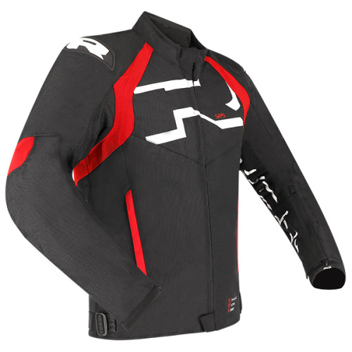 RICHA STRADALE TEX WP JACKET BLK/WH/RD - 