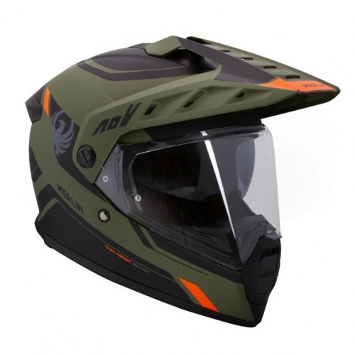 Merlin Torres Adventure Full Face Helmet - Block Matt Green
